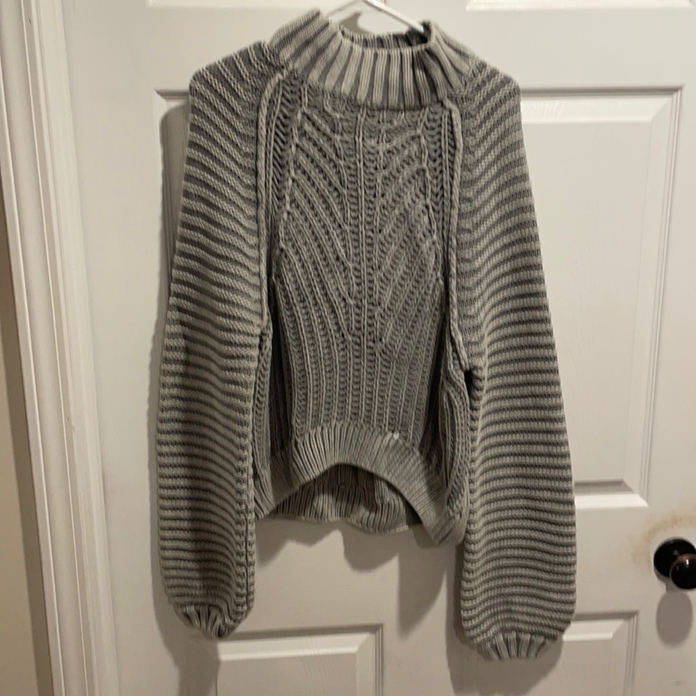 Free People gray sweater.